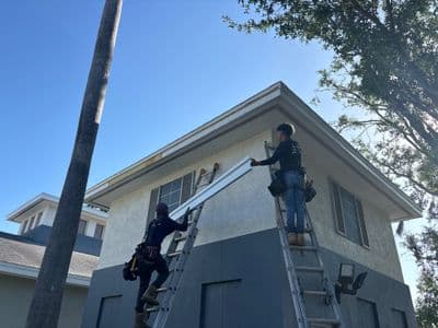 Seamless aluminum gutter install in Sun City Center, FL — Apr 2025