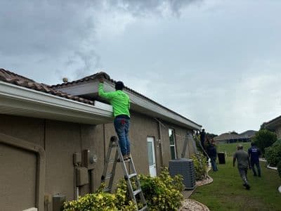 Seamless aluminum gutter install in Sun City Center, FL — May 2025
