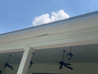 Seamless aluminum gutter install in Brandon, FL — May 2026