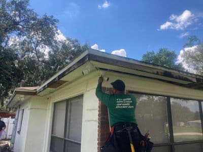 Seamless aluminum gutter install in Temple Terrace, FL — Oct 2024