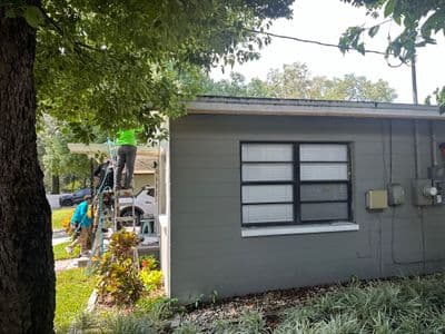 Seamless aluminum gutter install in Temple Terrace, FL — Aug 2024