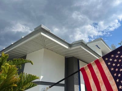 Seamless aluminum gutter install in Riverview, FL — Mar 2026