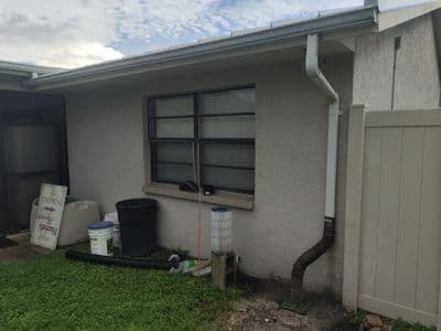 Seamless aluminum gutter install in Ruskin, FL — Aug 2025