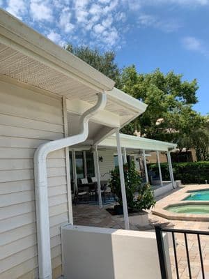Seamless aluminum gutter install in Tarpon Springs, FL — Aug 2024