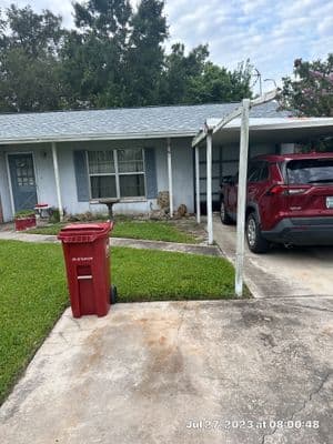 Seamless aluminum gutter install in Plant City, FL — Jul 2023