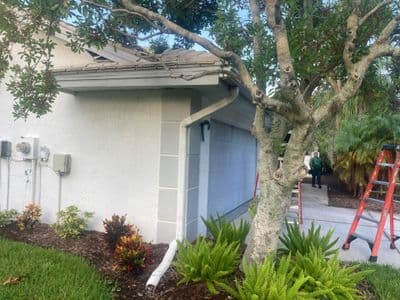 Seamless aluminum gutter install in Safety Harbor, FL — Aug 2024